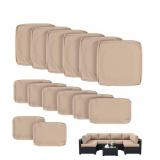 14-Piece Patio Cushion Covers Replacement with