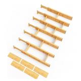 SpaceAid Bamboo Drawer Dividers with Inserts and