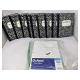 New lot of composition notebooks and Oxford