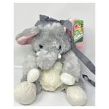 Grey Elephant Plush Backpack for Kids, Cute