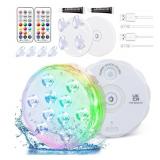 Rechargeable Submersible Pool Lights with Remote,