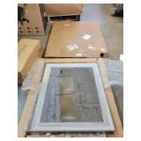 24x20 Framed Mirror New Opened Damaged Box. No