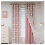 New MYSKY HOME Pink Curtains for Girls Bedroom 84
