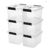 New lot of 2. 6 Quart Clear Storage
