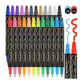 New Betem 24 Colors Dual Tip Acrylic Paint Pens
