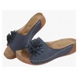 Size 7 Comfortable Non-slip Solid Color Open-Toe