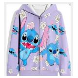 Size 8 Youth Disney Stitch Themed Zip-Up