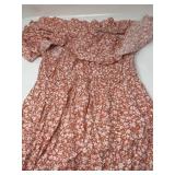 Size Medium Off-The-Shoulder Style Orange