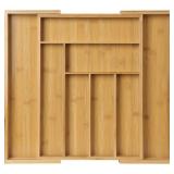 Bamboo Expandable Drawer Organizer for Utensils