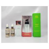 Foundation. Milk Ampoule, Olay Moisture Lotion.