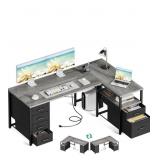 New Coleshome L Shaped Computer Desk with 6