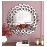 New Sunburst Shape Wall Mirror Round Accent