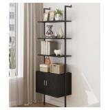 Yusong 73" Tall Bookshelf with Cabinet,
