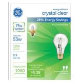 Clear Halogen Light Bulbs, 53 Watt, 4 pack. Brand