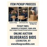 Auction pick-up dates and times