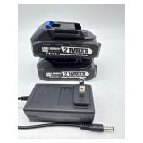 Lot of two 21V max lithium batteries with charger