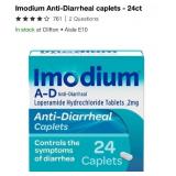 New Imodium Anti-Diarrheal caplets - 24ct - BB