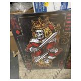 King and queen skull canvas Art 20x28 inches. New