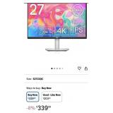 Dell S2722QC Monitor - 27 inch 4K USB-C , UHD