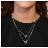 New DKNY Gold-Tone Stone & Crystal Layered