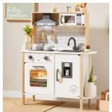 Tiny Land Play Kitchen for Kids, Wooden Kids Play