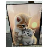 Cats plastic framed posters 16x24inches. New
