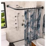 New Stretchable 304 Stainless L Shaped Bathroom