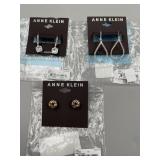 New Lot of 3 Anne Klein Flawless Silver-Tone &