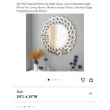 SHYFOY Round Mirror for Wall Decor, 24in
