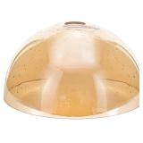 New Bowl Amber Seeded Bubble Effect Glass Lamp