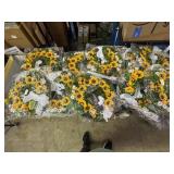 Qty-10 Front Door Wreath Sunflowers and Daisies,