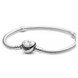 PANDORA Moments Heart Clasp Snake Chain Bracelet