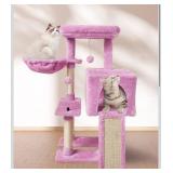 MIAO PAW Pink Cute Cat Tree Tower for Indoor Cats
