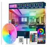 Led Strip Lights,20ft Led Light Strips Music Sync