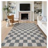 Area Rug 6x9 Checkered Bedroom Living Room