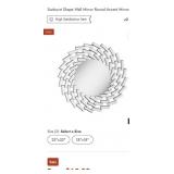 New Sunburst Shape Wall Mirror Round