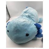 Blue Long Axolotl Plush Toy 3 foot Stuffed Animal