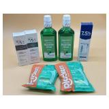 New mouthwash and toothpaste, floss etc!