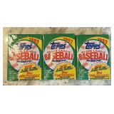 Vintage 3 Wax Pack Lot of 1987 Topps Baseball