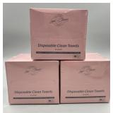 New (Lot of 3) Disposable Clean Towels - 50