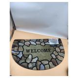 New 18" x 30" Half Round Door Mat Non-Slip
