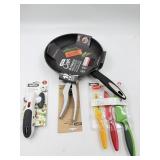 Zyliss Frying Pan, can opener, garlic press and 3