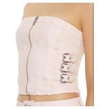 New XL Forever 21 Womens Strappy Zip-Front