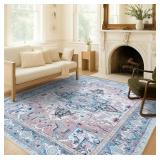New Fame Living Washable Area Rug. Modern