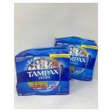 New Lot of 2, Tampax Pearl Tampons with LeakGuard