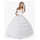 Full A-line 6 Hoop Skirt Slip Crinoline
