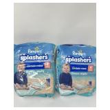 New Lot of 2, Pampers Swim Diapers - Splashers -