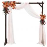 New Fomcet 7.2FT Wooden Wedding Arch Stand Square