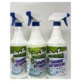 New Lot of 3, Mean Green Foaming Bathroom Cleaner