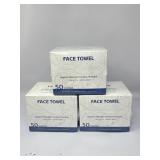 New Lot of 3 Face Towels 10x12 Inch, 50 Count